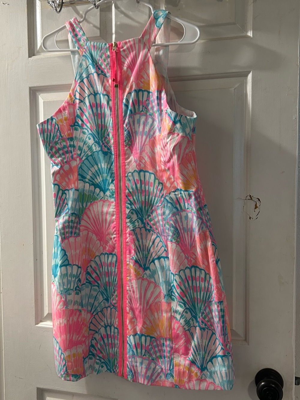 Lilly Pulitzer Pink Teal Coral Shell-Print Sundress - Picture 2 of 2